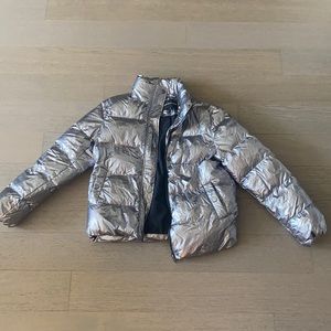Trendy Metallic lightweight Puffer Jacket